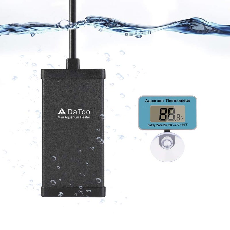 DaToo 10 Watt Small Aquarium Heater Mini Betta Flat Fish Tank Heater for 1 Gallon 1.5 Gallon - Image 1